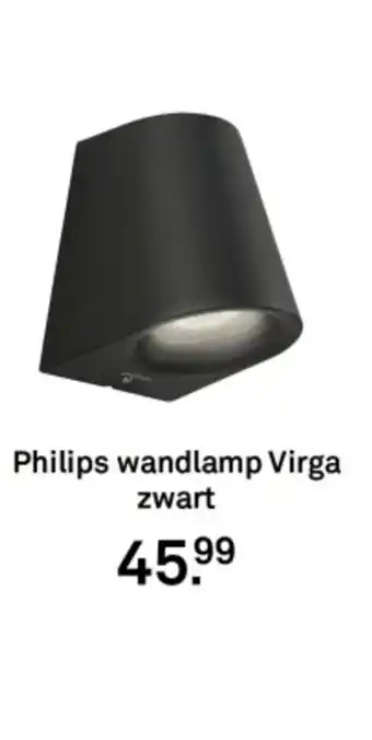 Karwei Philips wandlamp Virga zwart aanbieding