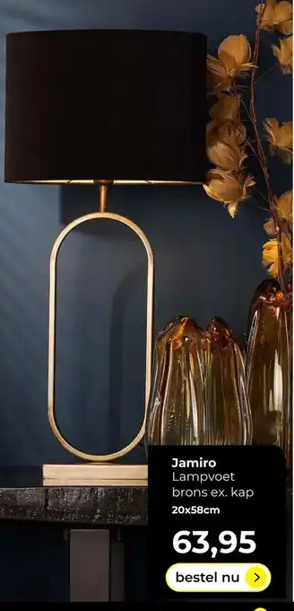 Lampidee Jamiro Lampvoet brons aanbieding