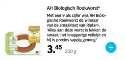 Albert Heijn AH Biologisch Rookworst aanbieding