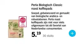 Albert Heijn Perla Biologisch Classic roast koffiepads aanbieding
