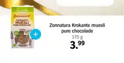 Albert Heijn Zonnatura Krokante muesli pure chocolade aanbieding