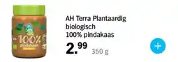Albert Heijn AH Terra Plantaardig biologisch 100% pindakaas aanbieding