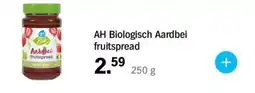 Albert Heijn AH Biologisch Aardbei fruitspread aanbieding