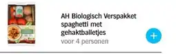 Albert Heijn AH Biologisch Verspakket spaghetti met gehaktballetjes aanbieding