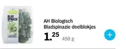 Albert Heijn AH Biologisch Bladspinazie deelblokjes aanbieding
