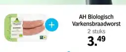 Albert Heijn AH Biologisch Varkensbraadworst aanbieding