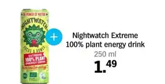 Albert Heijn Nightwatch Extreme 100% plant energy drink aanbieding
