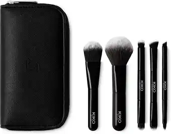 Amazon KIKO Milano Travel Brush Set, Reistasje Met 5 Professionele Kwasten aanbieding