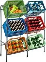 Praxis Tectake - Rek Voor 6 Drankkratten - Grijs aanbieding