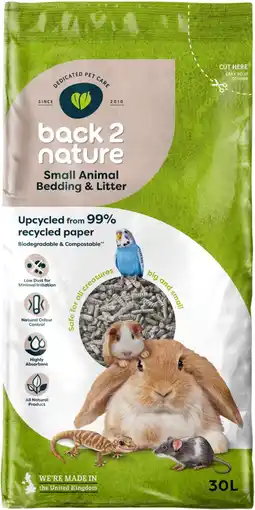 Amazon Back 2 Nature Strooisel en kattenbakvulling voor kleine dieren 30L aanbieding