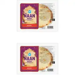 Albert Heijn AH Mini naanbrood naturel 2-pack aanbieding