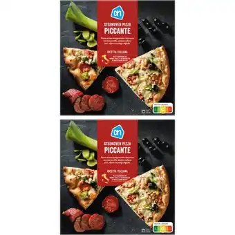 Albert Heijn AH Steenoven pizza piccante 2-pack aanbieding