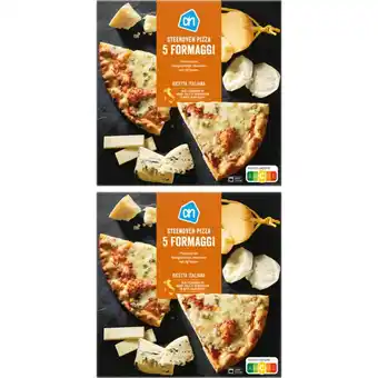 Albert Heijn AH Steenoven pizza 5 formaggi 2-pack aanbieding