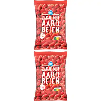 Albert Heijn AH Zakje met aardbeien 2-pack aanbieding
