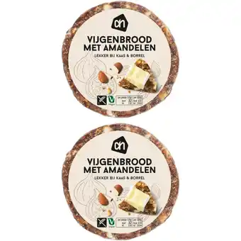 Albert Heijn AH Vijgenbrood met amandelen 2-pack aanbieding