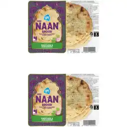 Albert Heijn AH Mini naanbrood knoflook koriander 2-pack aanbieding
