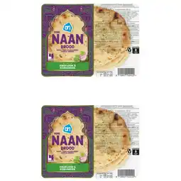 Albert Heijn AH Mini naanbrood knoflook koriander 2-pack aanbieding