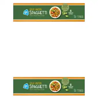 Albert Heijn AH Gele linzen spaghetti 2-pack aanbieding