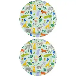 Albert Heijn AH Bord jungle 22cm 2-pack aanbieding