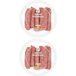 Albert Heijn AH Salami met geitenkaas 2-pack aanbieding