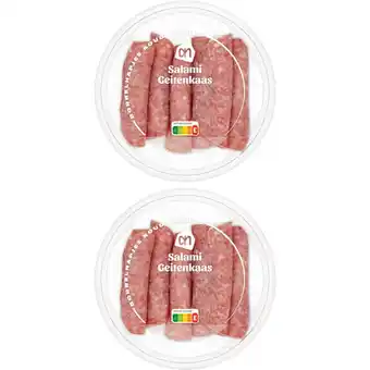 Albert Heijn AH Salami met geitenkaas 2-pack aanbieding
