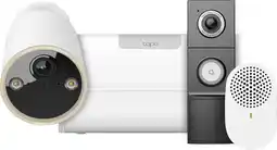 Coolblue TP-Link Tapo H500 Smart HomeBase + C460 + D235 Smart Battery & Wired Doorbell aanbieding