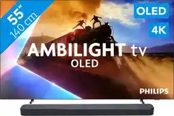 Coolblue Philips Ambilight 55'' OLED760 4K (2025) + JBL Bar 300 M2 Zwart aanbieding