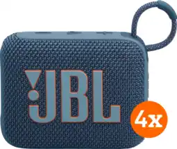Coolblue JBL Go 4 Blauw 4-pack aanbieding