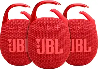 Coolblue JBL Clip 5 Rood 3-pack aanbieding