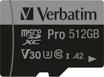 Bol.com verbatim 512 GB microSDXC-geheugenkaart met SD-kaartadapter U3 UHS-I aanbieding