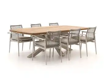 Kees Smit Bellagio Pizzoli/Induno Deens Ovaal 240cm dining tuinset 7-delig stapelbaar aanbieding