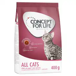 Zooplus 400g All Cats Concept for Life Kattenvoer aanbieding
