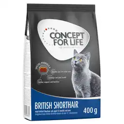 Zooplus 400g Britse Korthaar Concept for Life Kattenvoer aanbieding