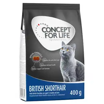 Zooplus 400g Britse Korthaar Concept for Life Kattenvoer aanbieding