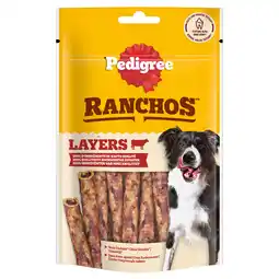 Zooplus 60g Pedigree Ranchos Layers rundvleessnacks voor honden aanbieding