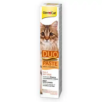 Zooplus 50g GimCat Duo Paste anti-haarbal mout en kaas kattensnack aanbieding