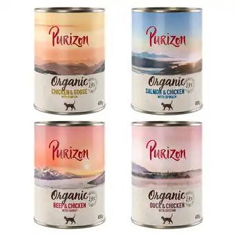 Zooplus 6 x 400gPurizon natvoer - Organic Gemengd pakket: 4 Soorten ( aanbieding