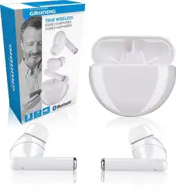Bol.com Grundig Oordopjes - Draadloos - Bluetooth - met Microfoon - Wit aanbieding