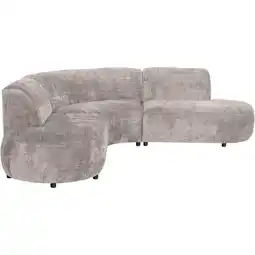 Leen Bakker Hoekbank Luna rond - stof Cremona - beige - Leen Bakker aanbieding