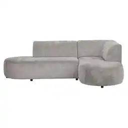 Leen Bakker Hoekbank Luna rechts - stof Cremona - beige - Leen Bakker aanbieding