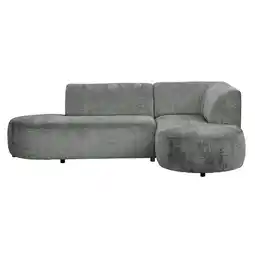 Leen Bakker Hoekbank Luna rechts - stof Cremona - grijs - Leen Bakker aanbieding