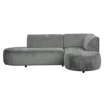 Leen Bakker Hoekbank Luna rechts - stof Cremona - grijs - Leen Bakker aanbieding