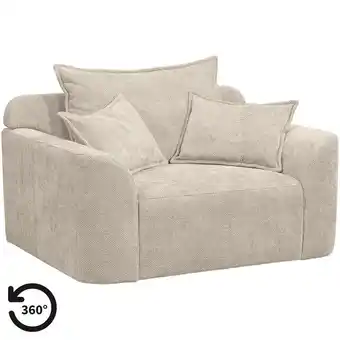 Leen Bakker Loveseat Elsa - stof Eden - beige - Leen Bakker aanbieding