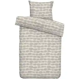 Leen Bakker Dekbedovertrek Alan - beige - 140x220 cm - Leen Bakker aanbieding