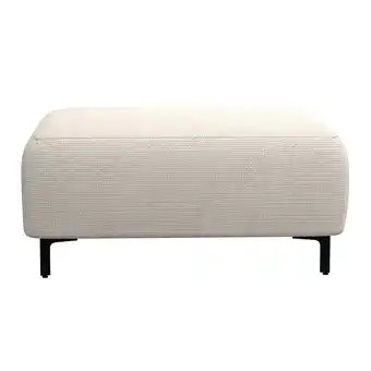 Leen Bakker Hocker Elsa - stof Eden - beige - Leen Bakker aanbieding