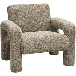 Leen Bakker Fauteuil Puck - bruin melange - Leen Bakker aanbieding