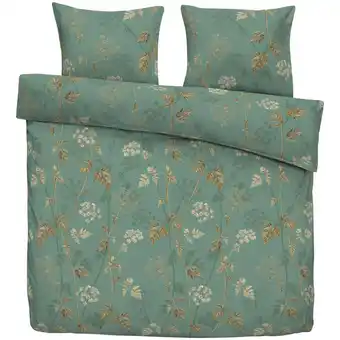 Leen Bakker Dekbedovertrek Vera - groen - 240x220 cm - Leen Bakker aanbieding