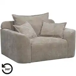 Leen Bakker Loveseat Elsa - stof Eden - taupe - Leen Bakker aanbieding