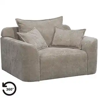 Leen Bakker Loveseat Elsa - stof Eden - taupe - Leen Bakker aanbieding