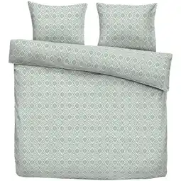 Leen Bakker Dekbedovertrek Bella - groen - 240x220 cm - Leen Bakker aanbieding